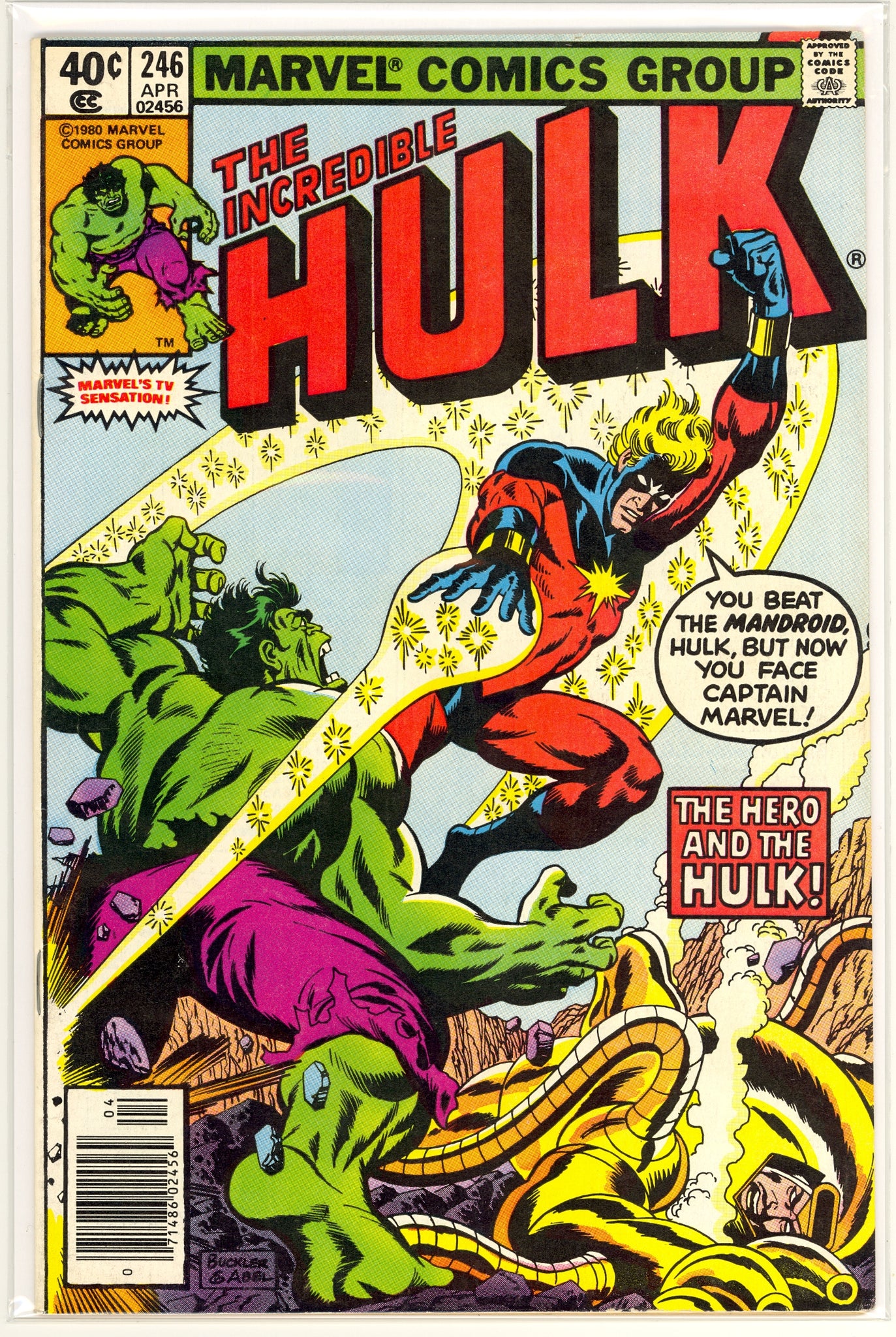 Incredible Hulk #246 (1980) newsstand edition - Captain Marvel