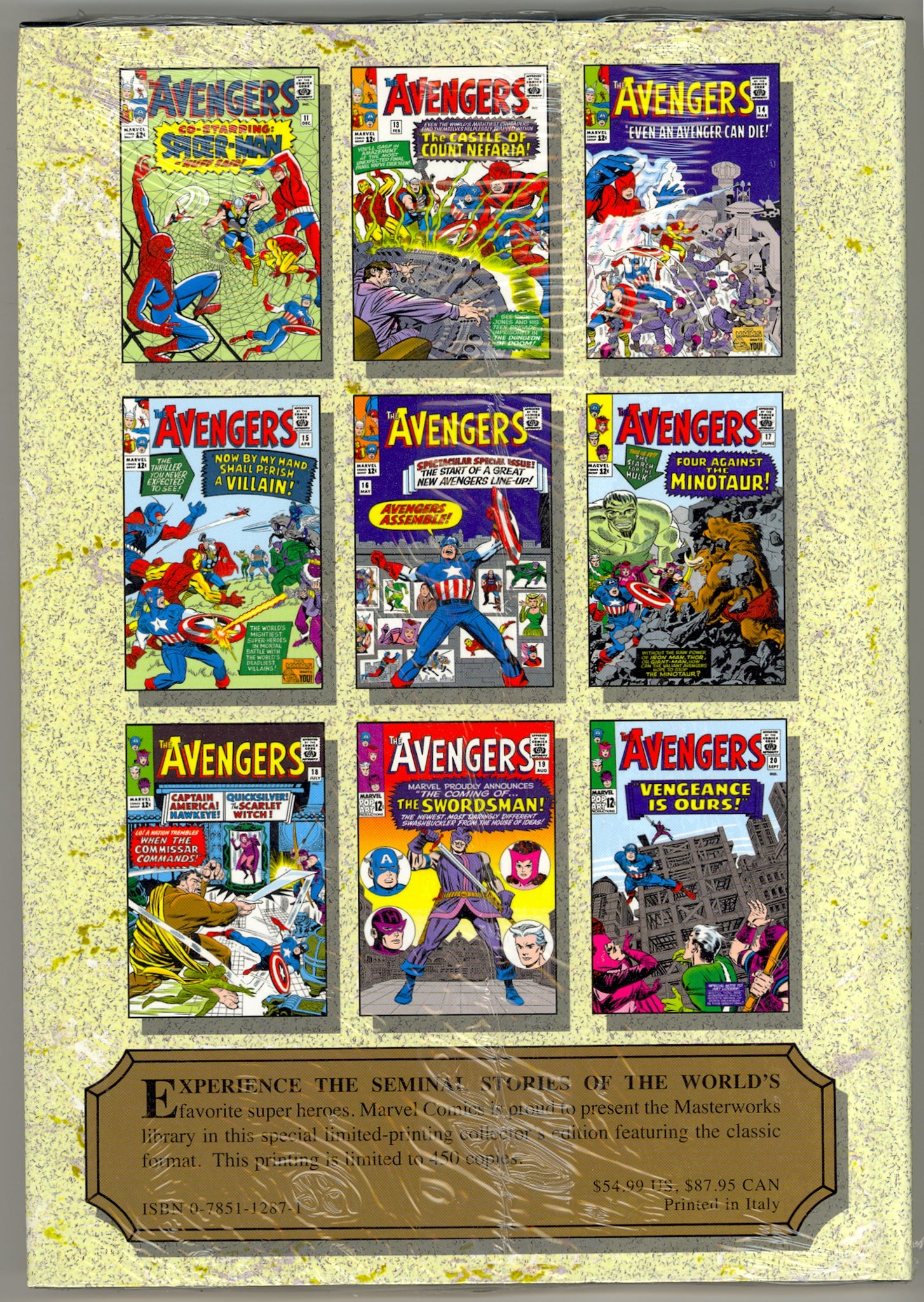 Marvel Masterworks volume 9 Avengers issues 11-20, Limited Collectors Edition