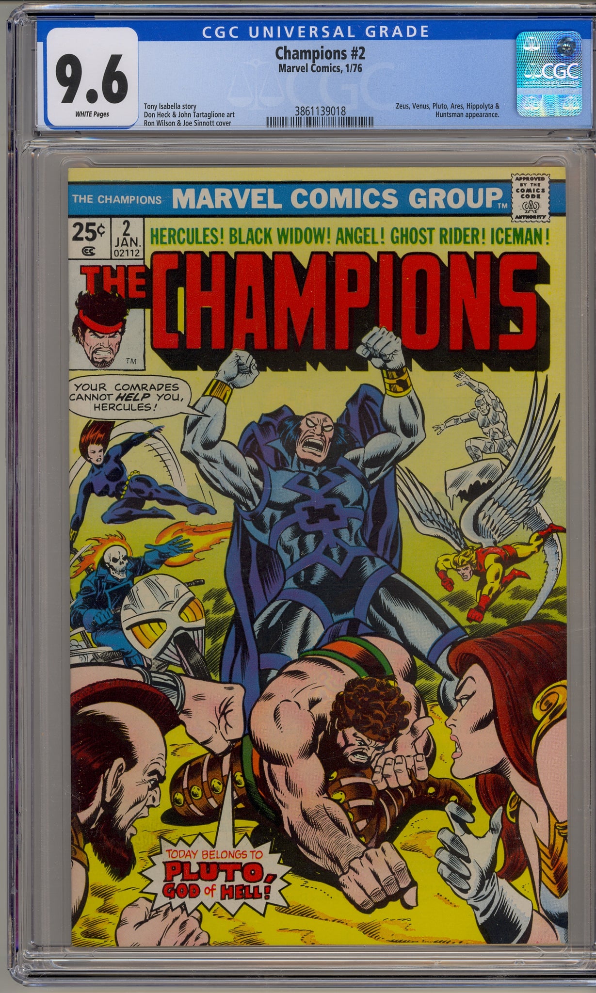 Champions, The #2 (1976) Hercules, Iceman, Ghost Rider, Angel, Black Widow