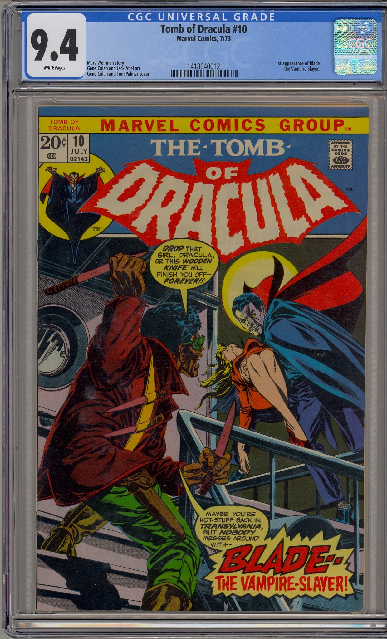 Tomb of Dracula #10 (1973) Blade the Vampire Slayer