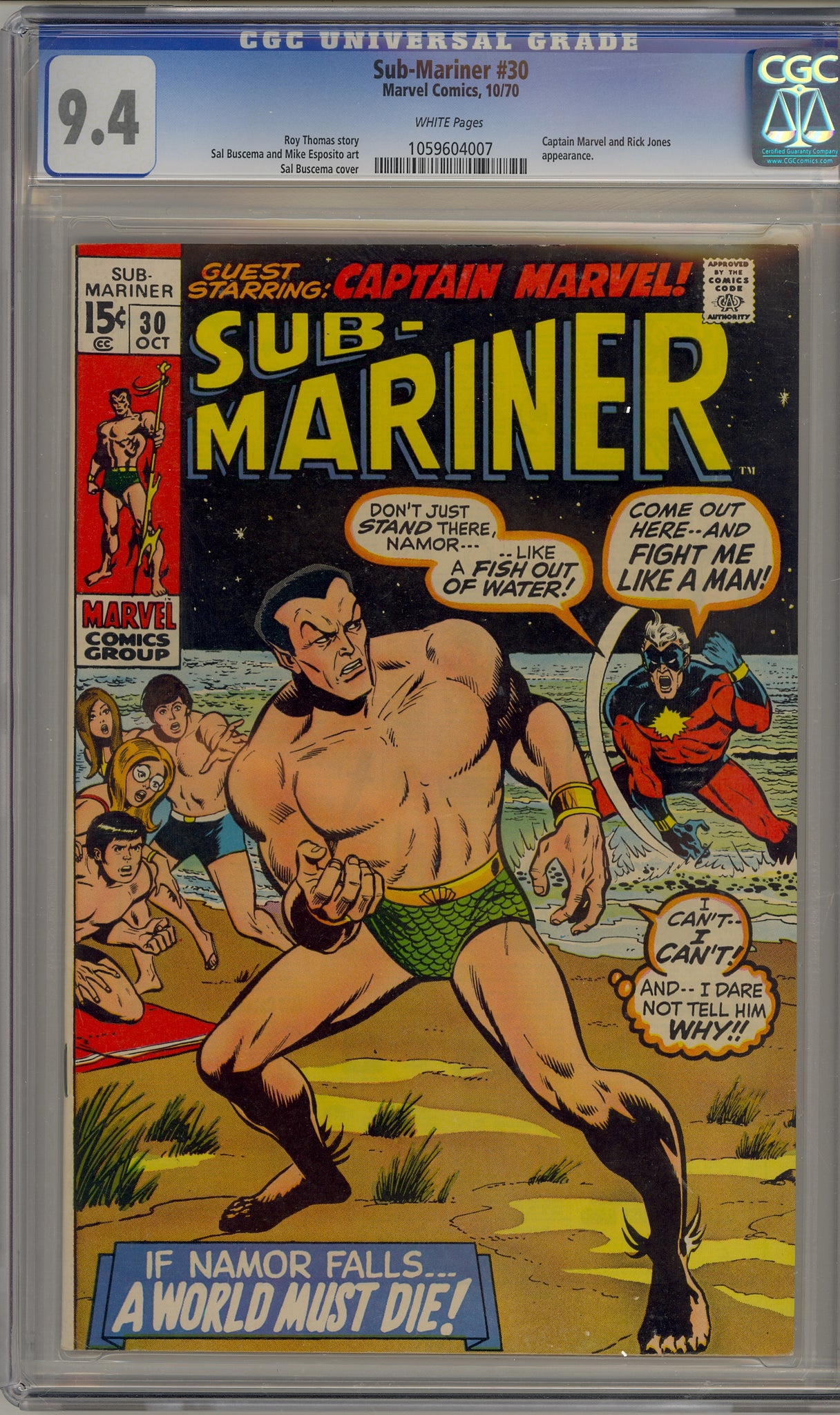 Sub-Mariner #30 (1970) Captain Marvel