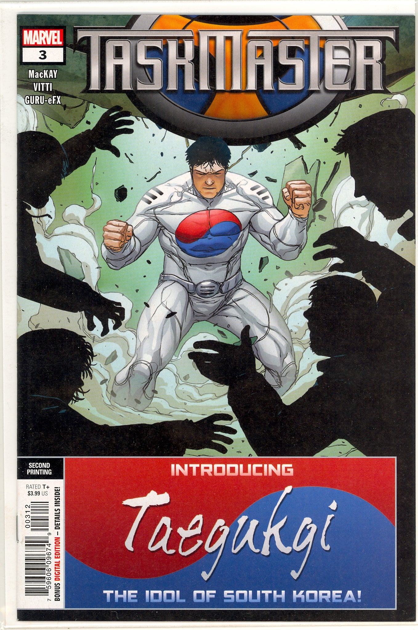 Taskmaster #3 (2021) 2nd print variant cover A - Taegukgi