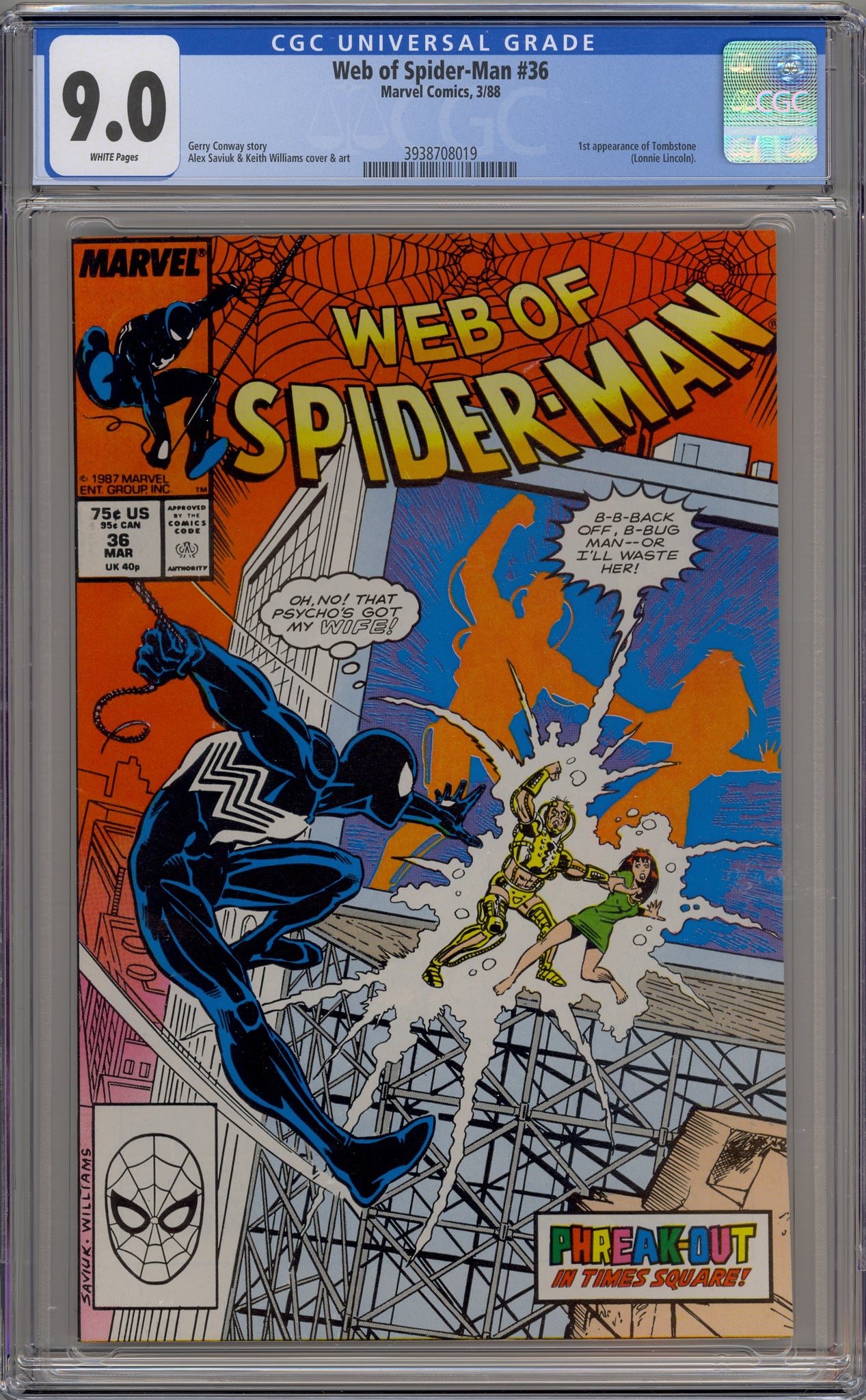 Web of Spider-Man #36 (1988) Tombstone
