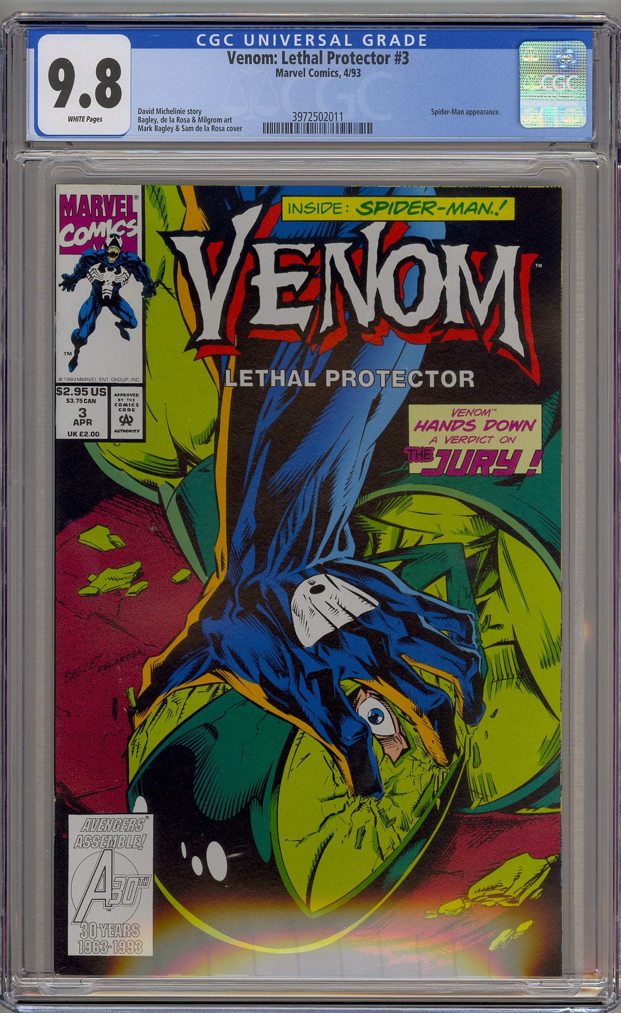 Venom Lethal Protector #3 (1993) Spider-Man