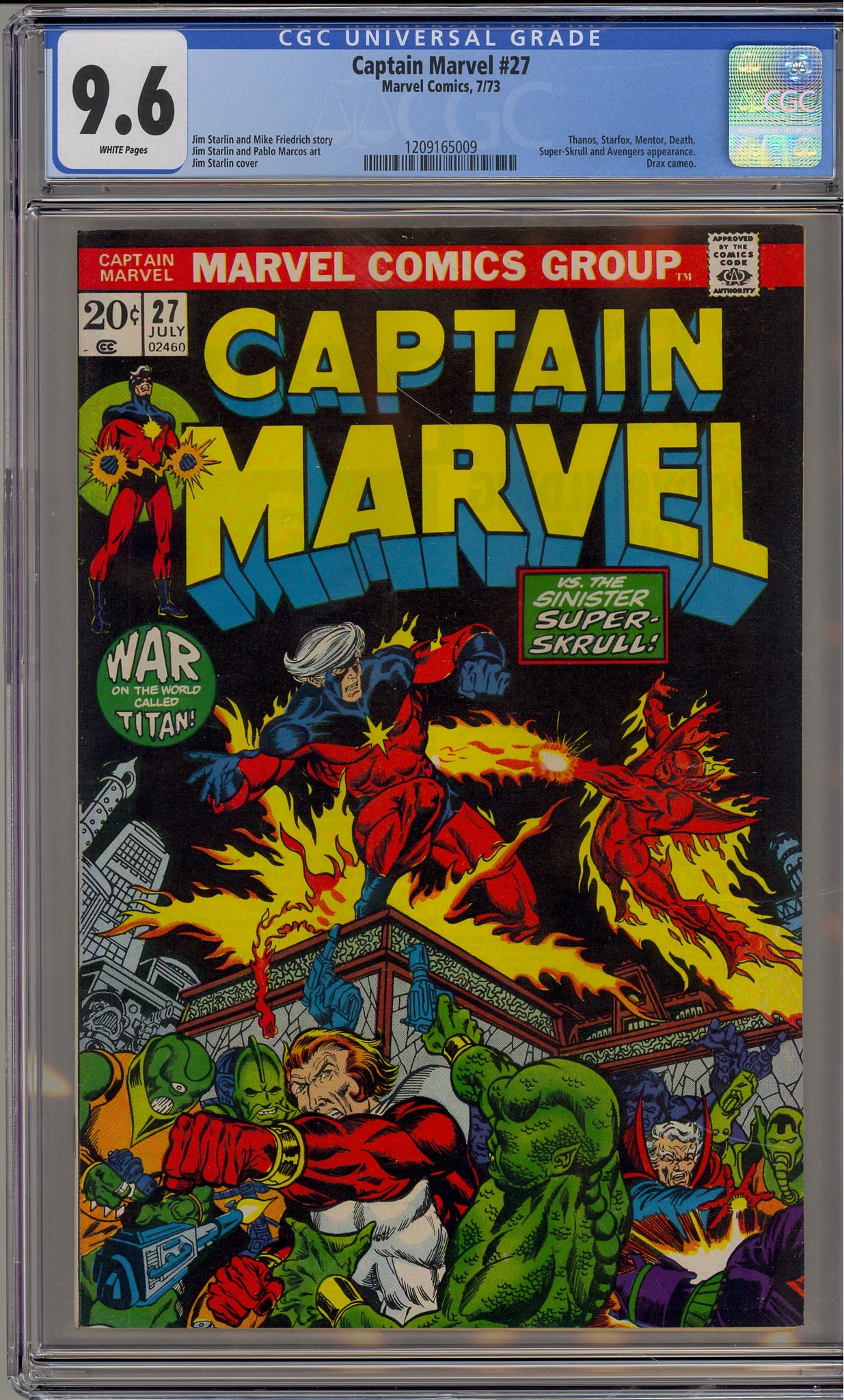 Captain Marvel #27 (1973) Thanos, Drax, Eros (Starfox)