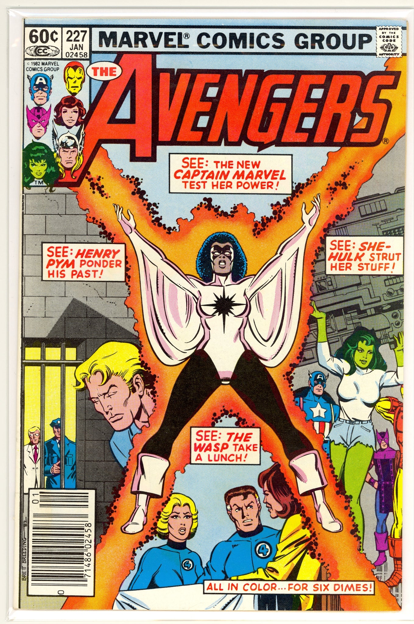 Avengers #227 (1983) newsstand edition - Captain Marvel/Monica Rambeau