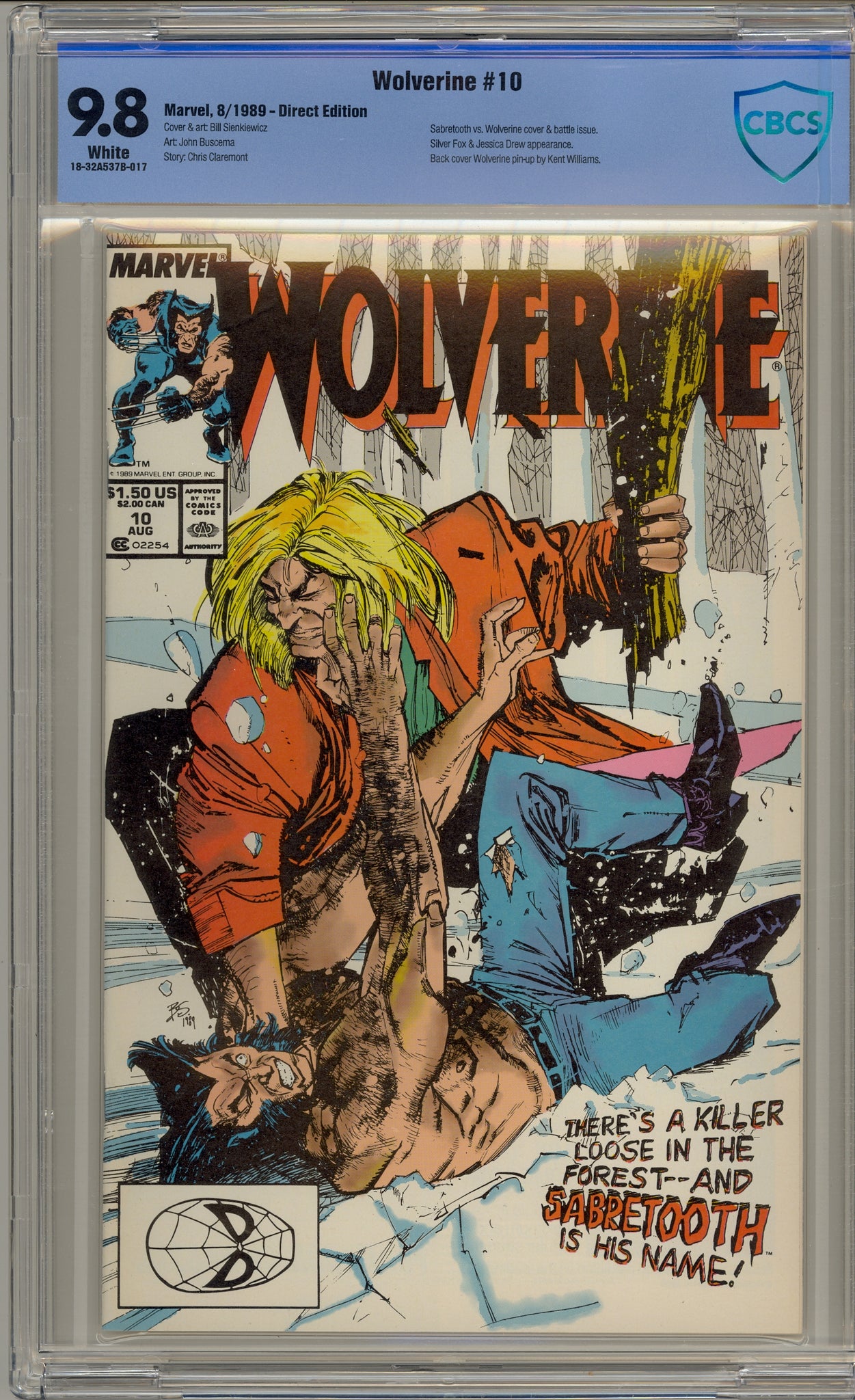 Wolverine #10 (1989) Sabertooth