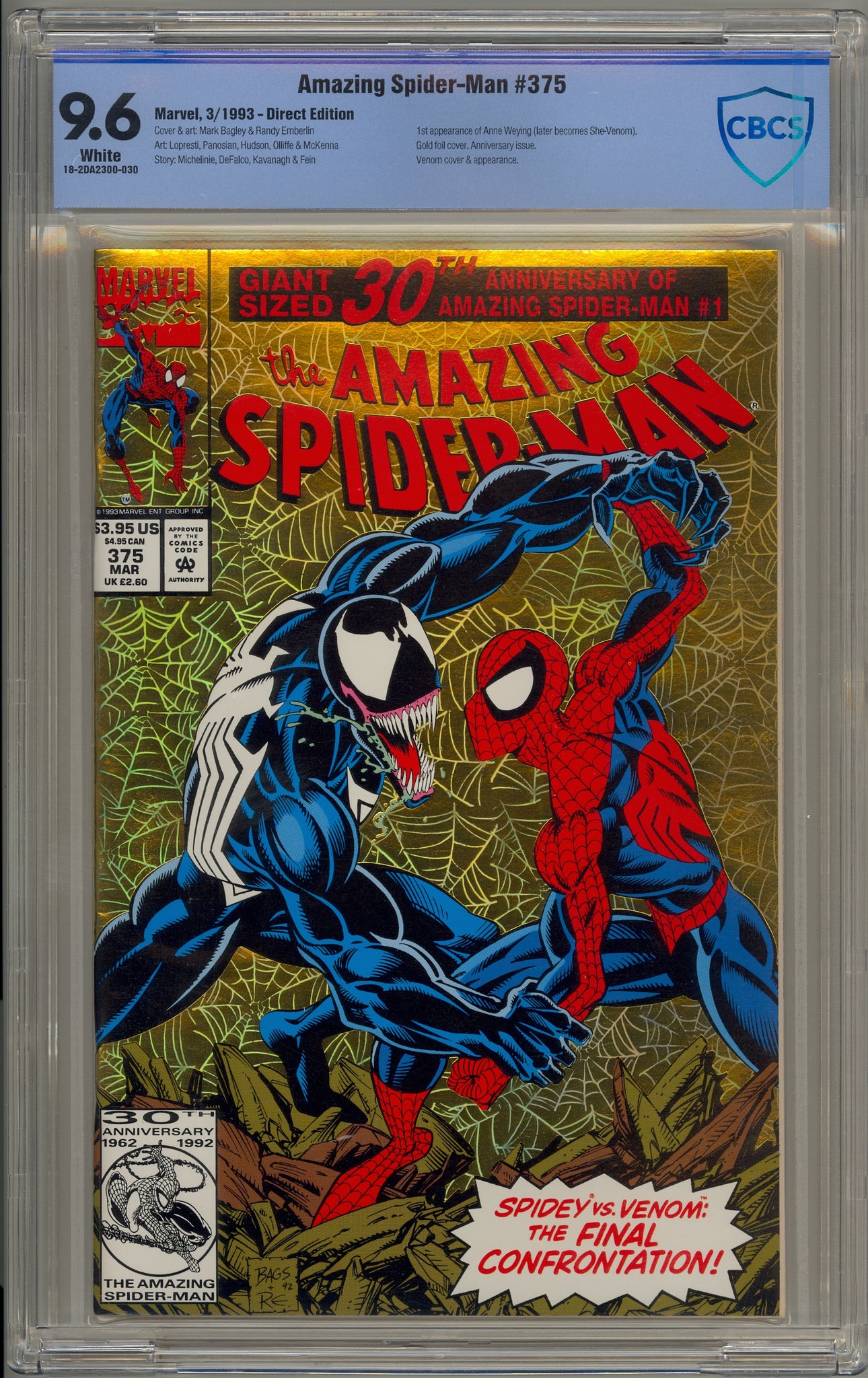Amazing Spider-Man #375 (1993) Venom, Anne Weying (She-Venom)