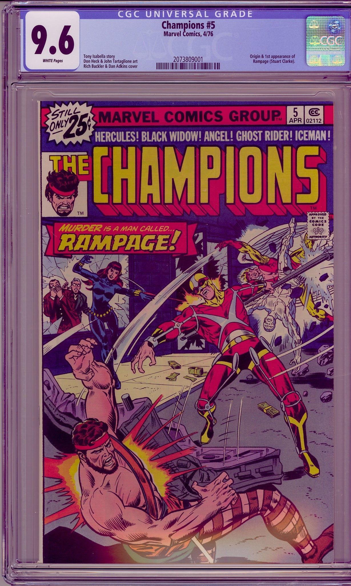 Champions, The #5 (1976) Hercules, Iceman, Ghost Rider, Angel, Black Widow, Rampage
