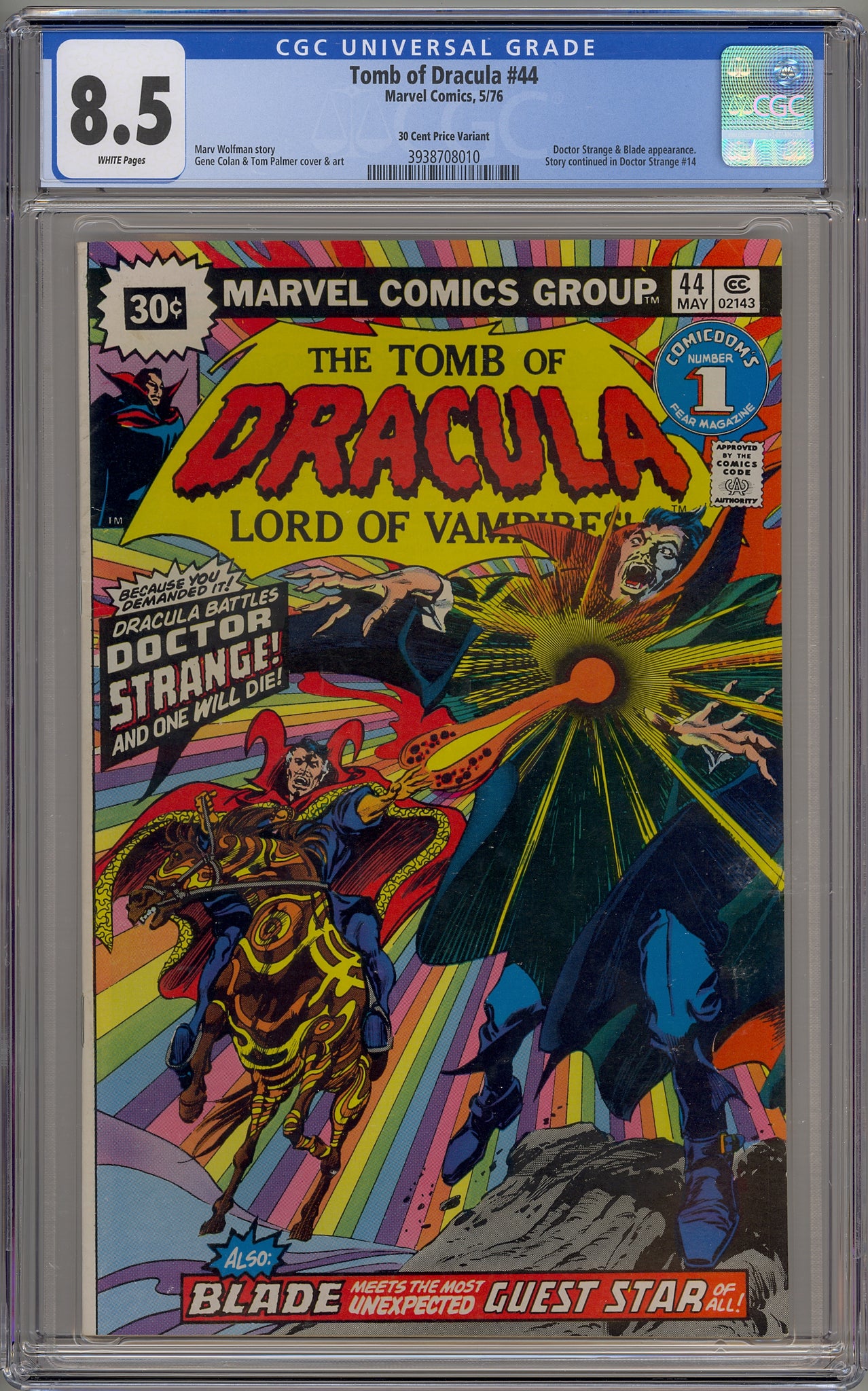 Tomb of Dracula #44 (1976) 30 cent price variant - Blade, Doctor Strange