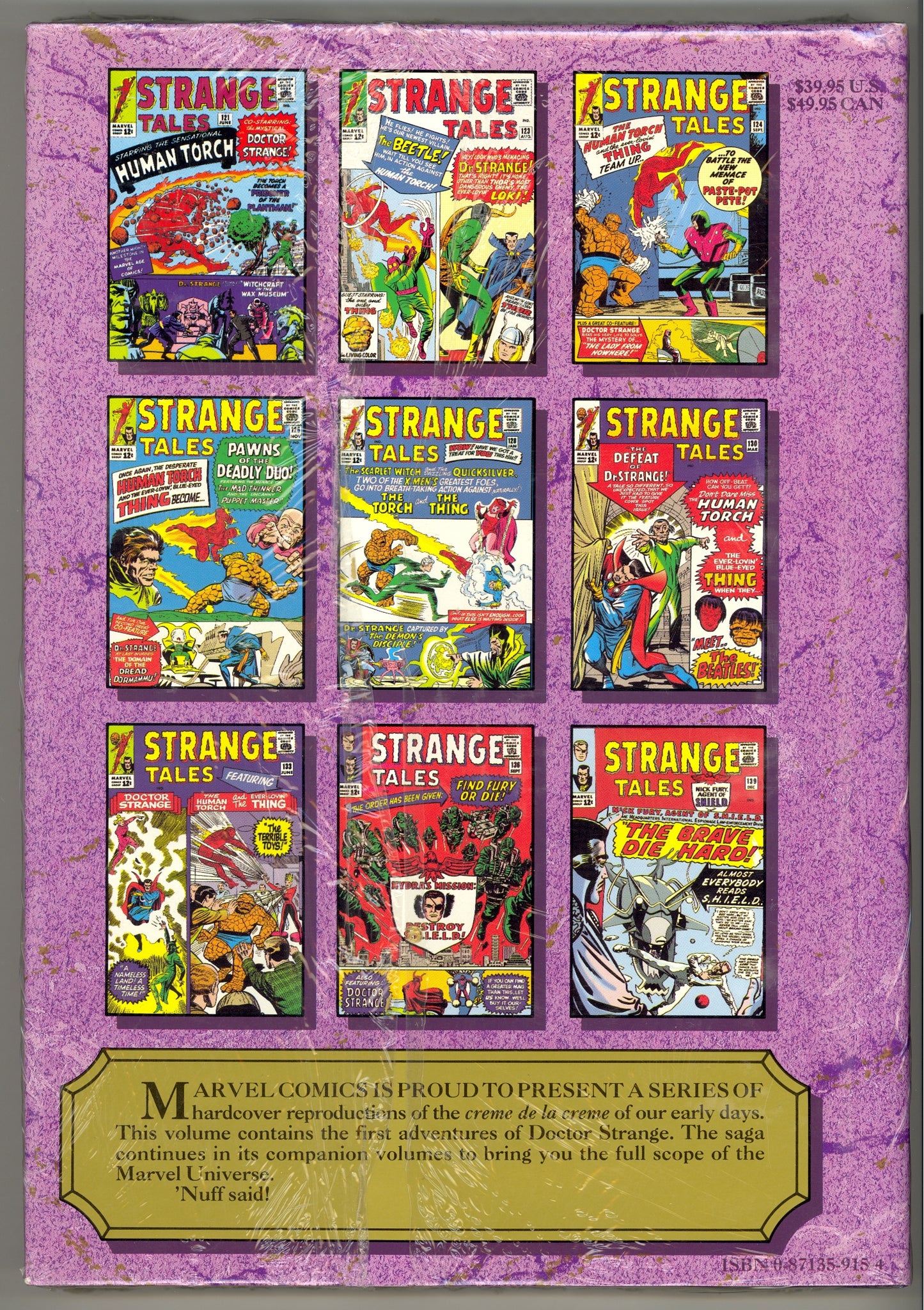 Marvel Masterworks volume 23 Strange Tales issues #110-111 and #114-141, Doctor Strange