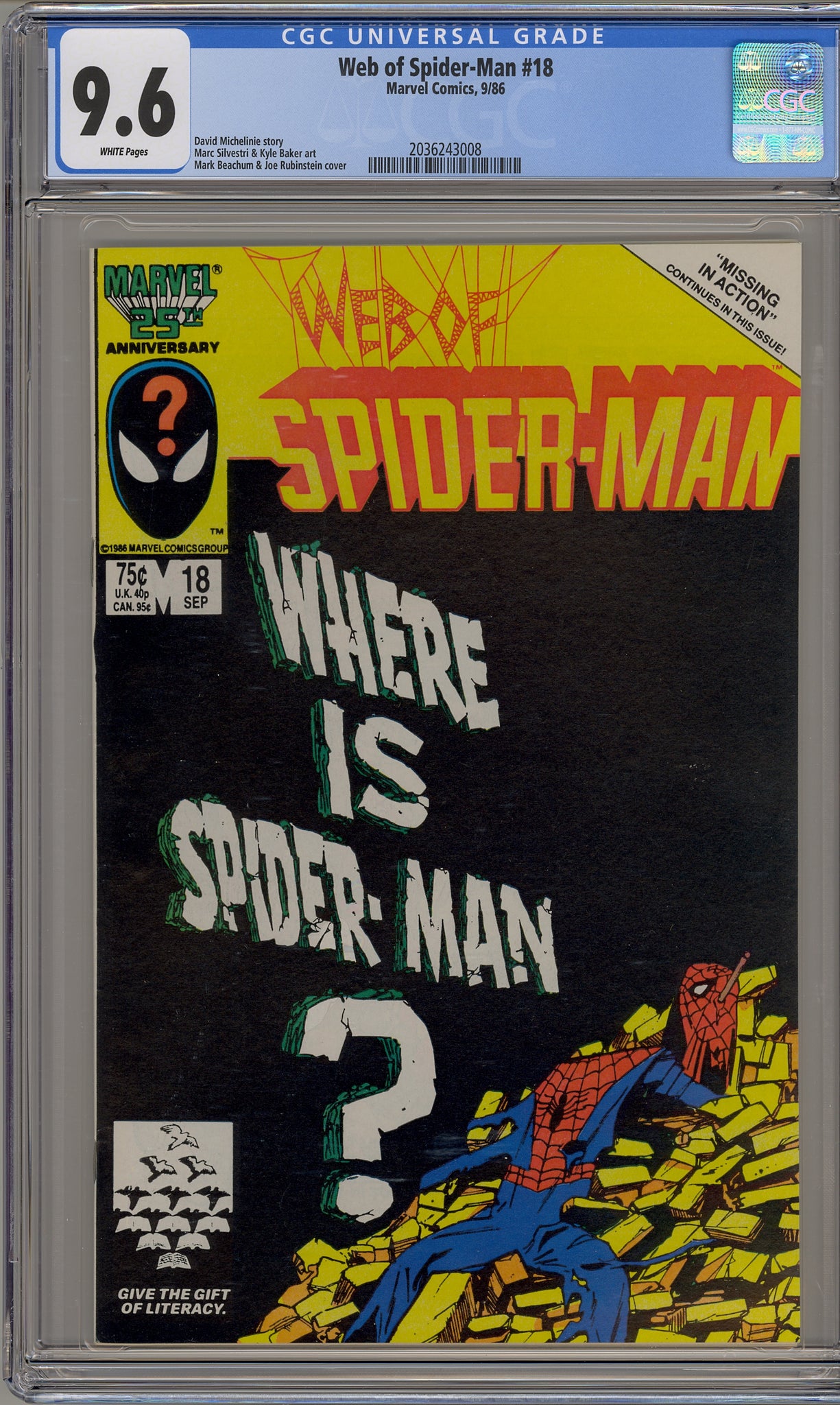 Web of Spider-Man #18 (1986) Eddie Brock (Venom)