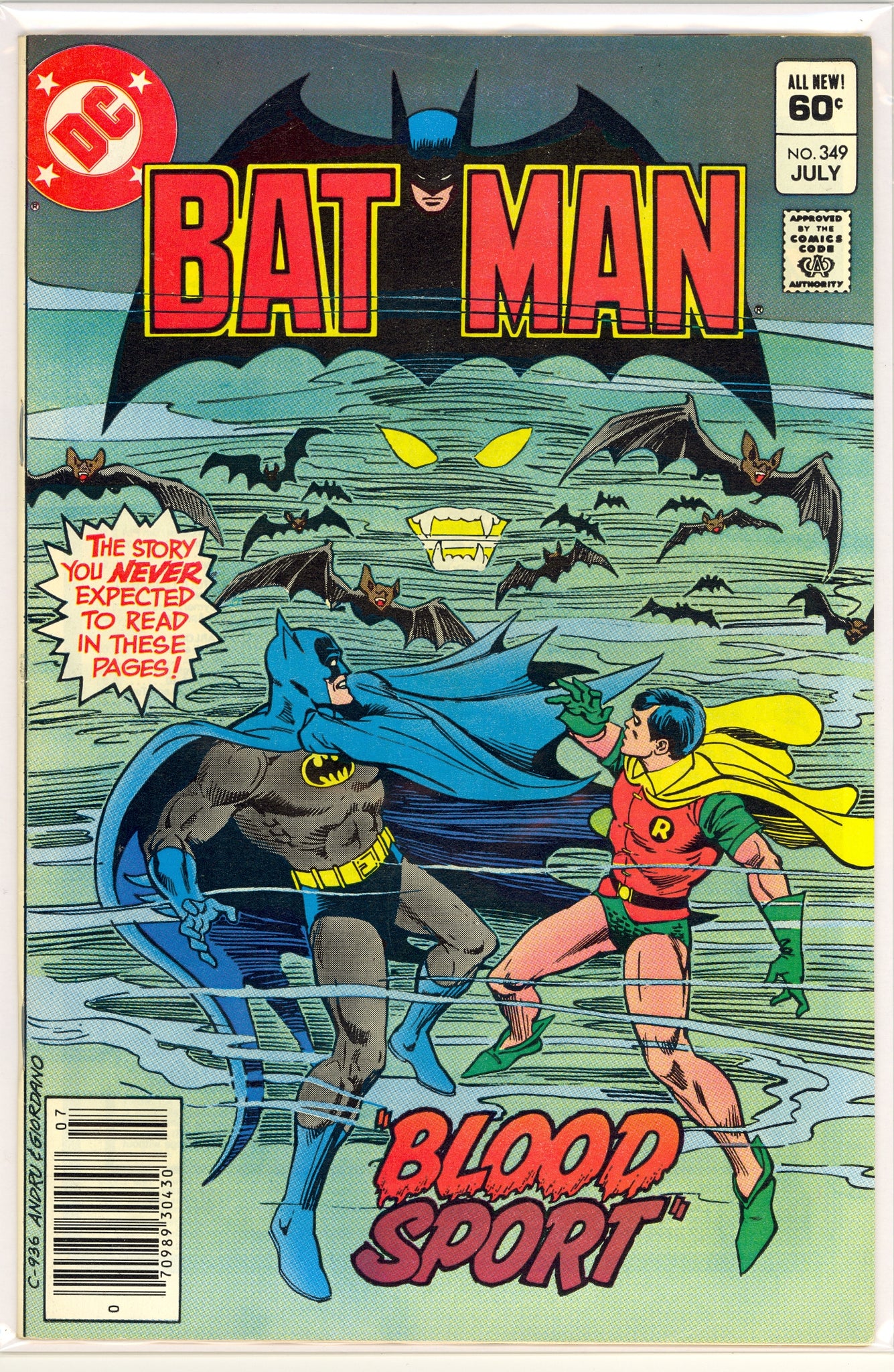 Batman #349 (1982) newsstand edition