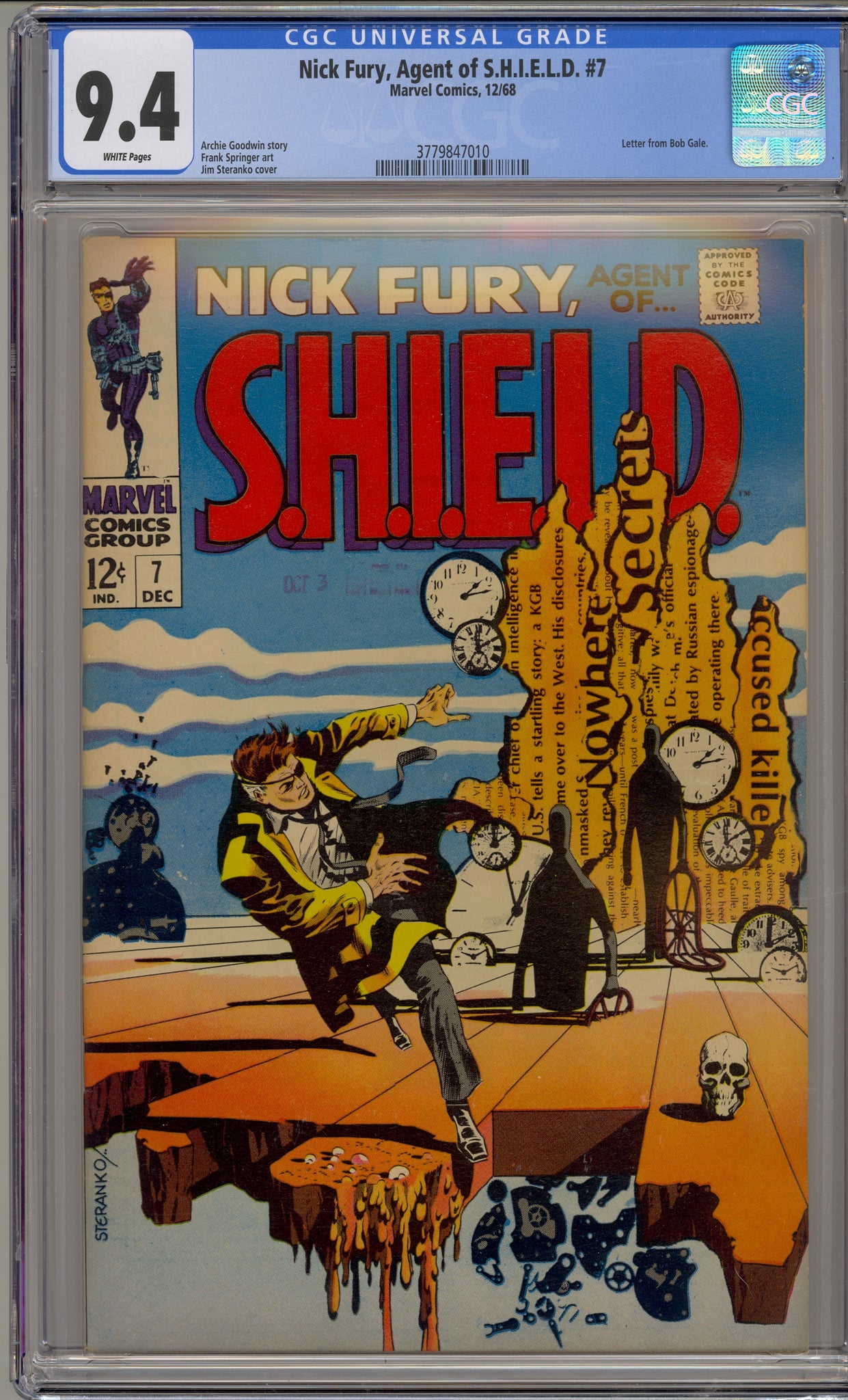 Nick Fury Agent of SHIELD #7 (1968) Salvador Dali Homage Cover
