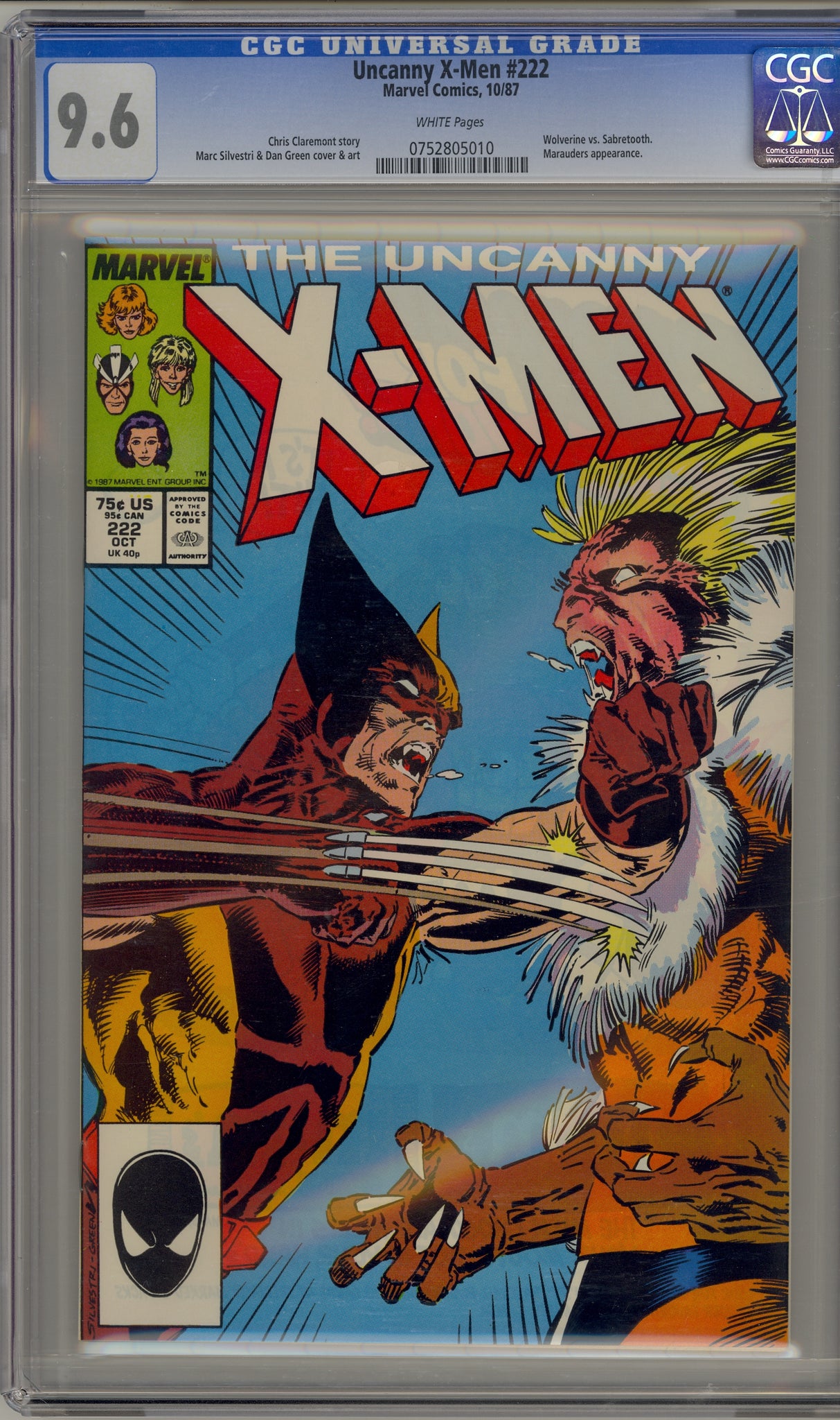 Uncanny X-Men #222 (1987) Wolverine, Sabertooth