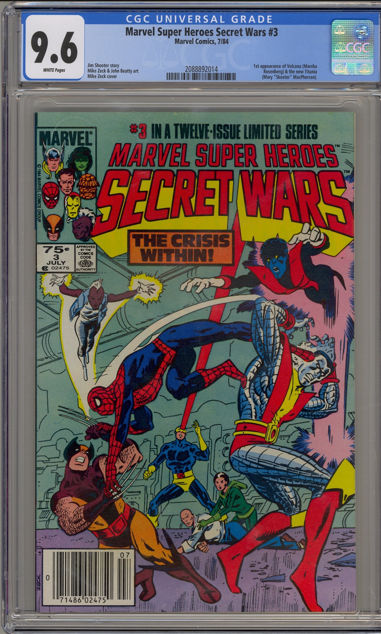 Marvel Super Heroes Secret Wars #3 (1984) newsstand edition, Volcana, Titania