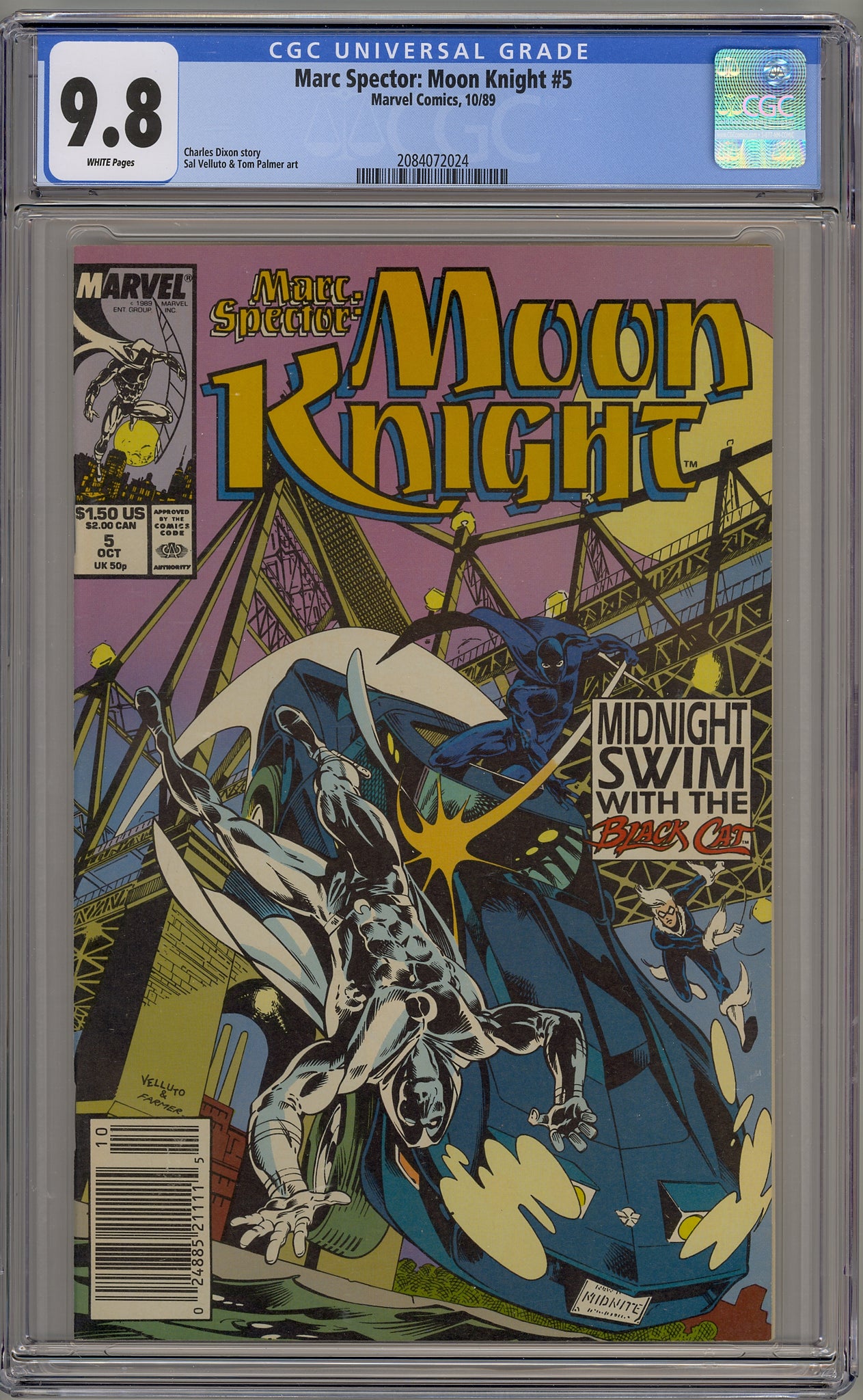 Marc Spector, Moon Knight #5 (1989) newsstand edition - Black Cat