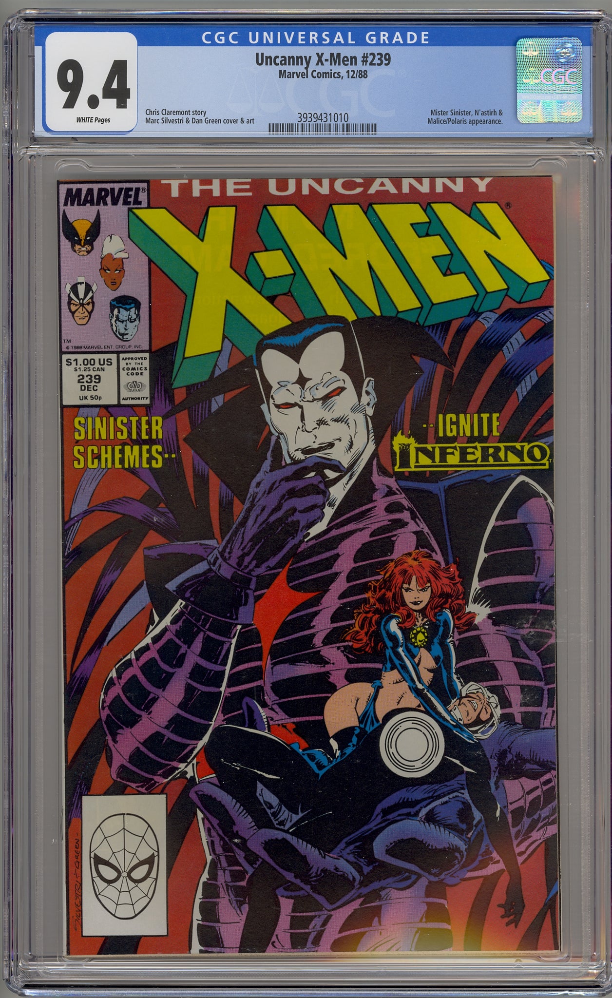 Uncanny X-Men #239 (1988) Mr. Sinister