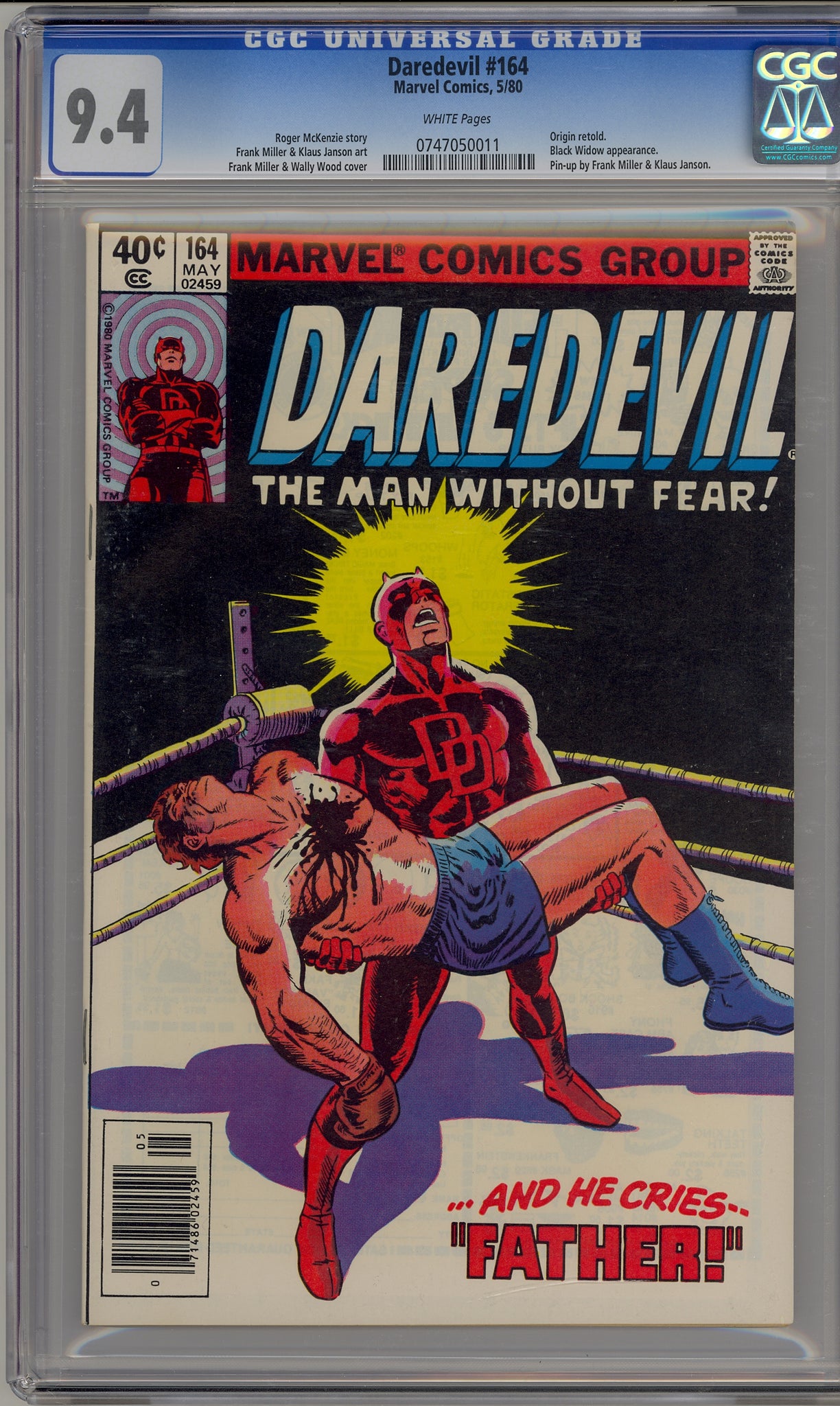 Daredevil #164 (1980) Black Widow