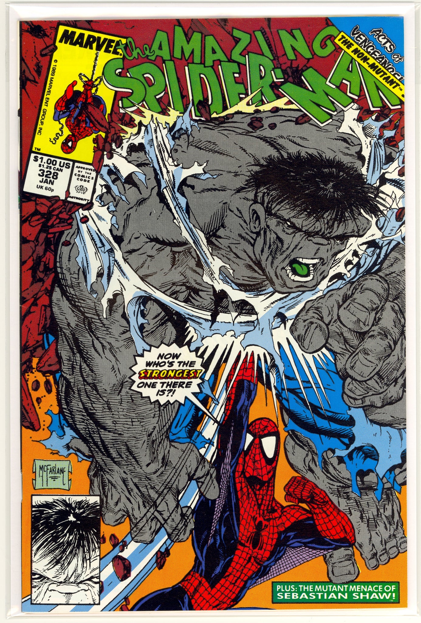 Amazing Spider-Man #328 (1990) McFarlane, Grey Hulk
