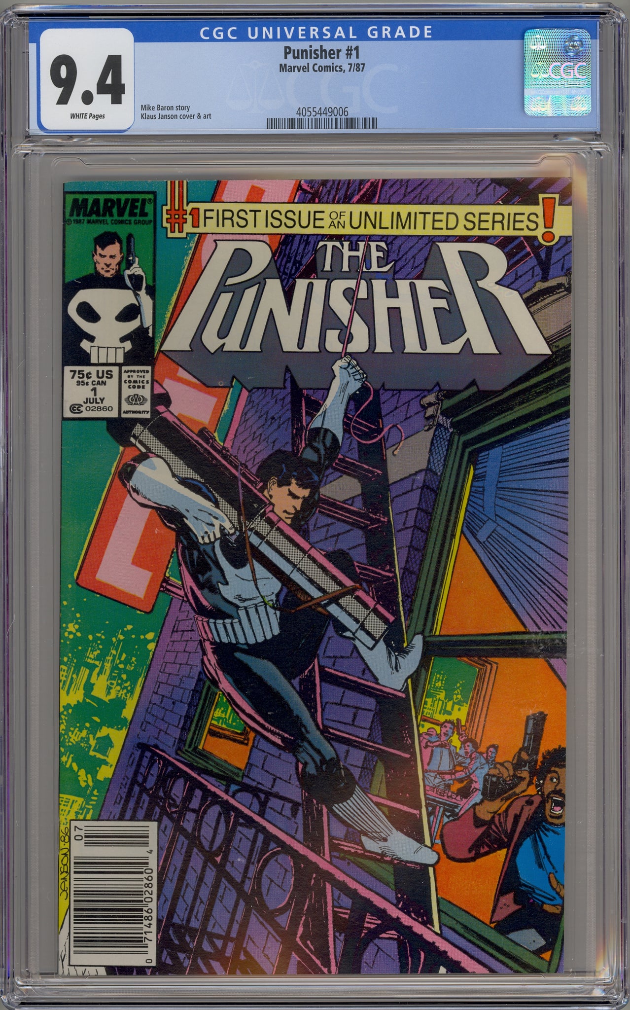 Punisher, The #1 (1987) newsstand edition