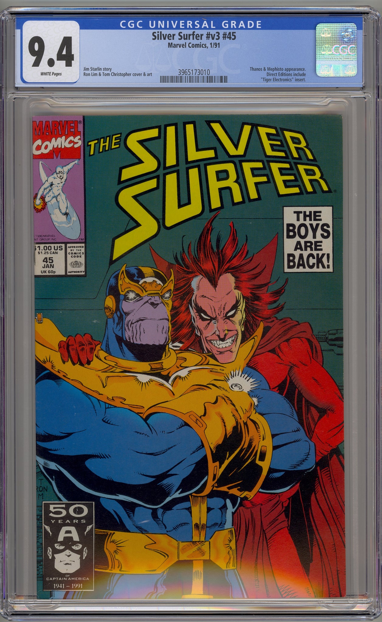 Silver Surfer #45 (1991) Mephisto, Thanos