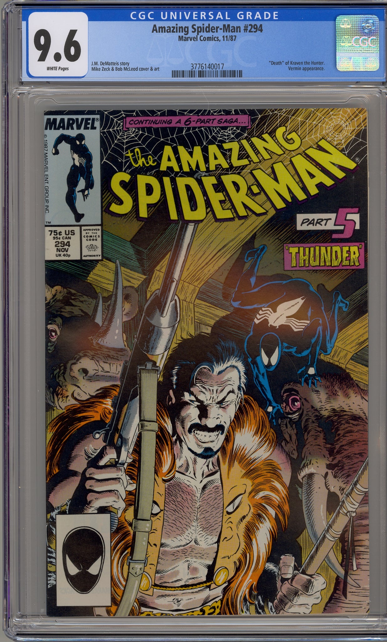 Amazing Spider-Man #294 (1987) Kraven the Hunter