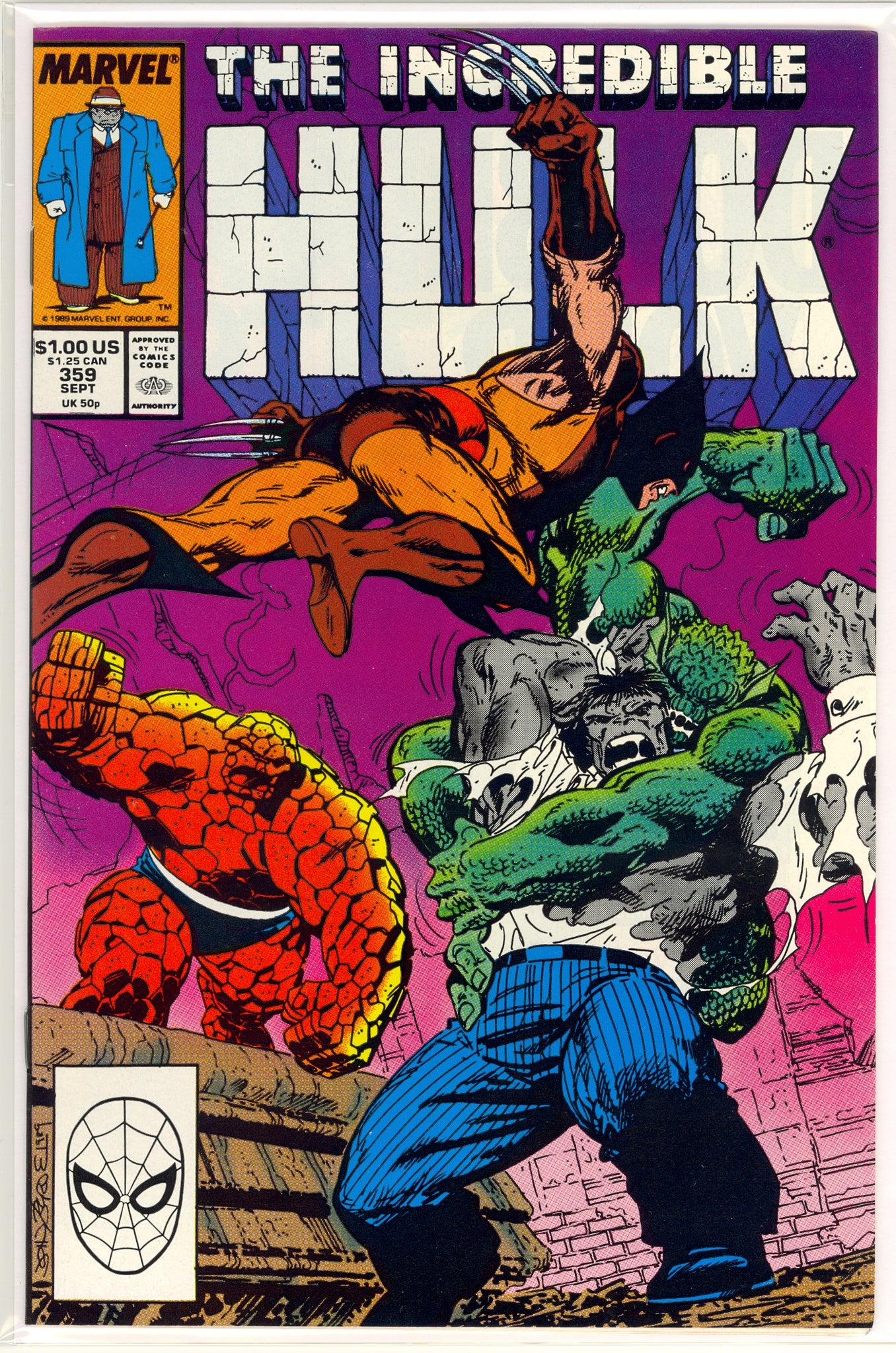Incredible Hulk #359 (1989) Wolverine, Thing