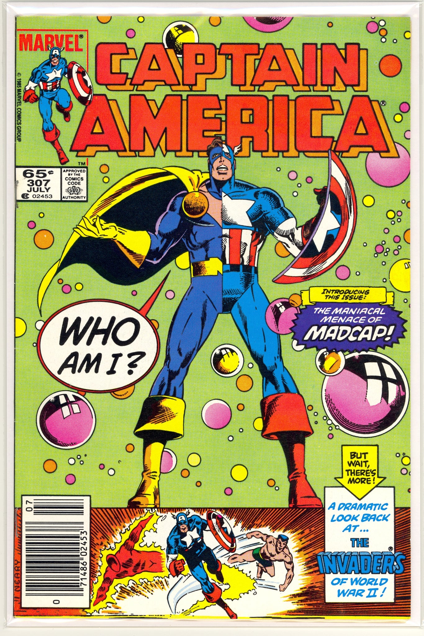 Captain America #307 (1985) newsstand edition - Madcap