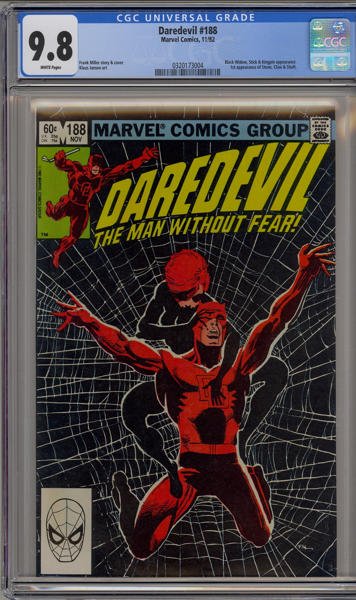 Daredevil #188 (1982) Black Widow, Stick, Kingpin