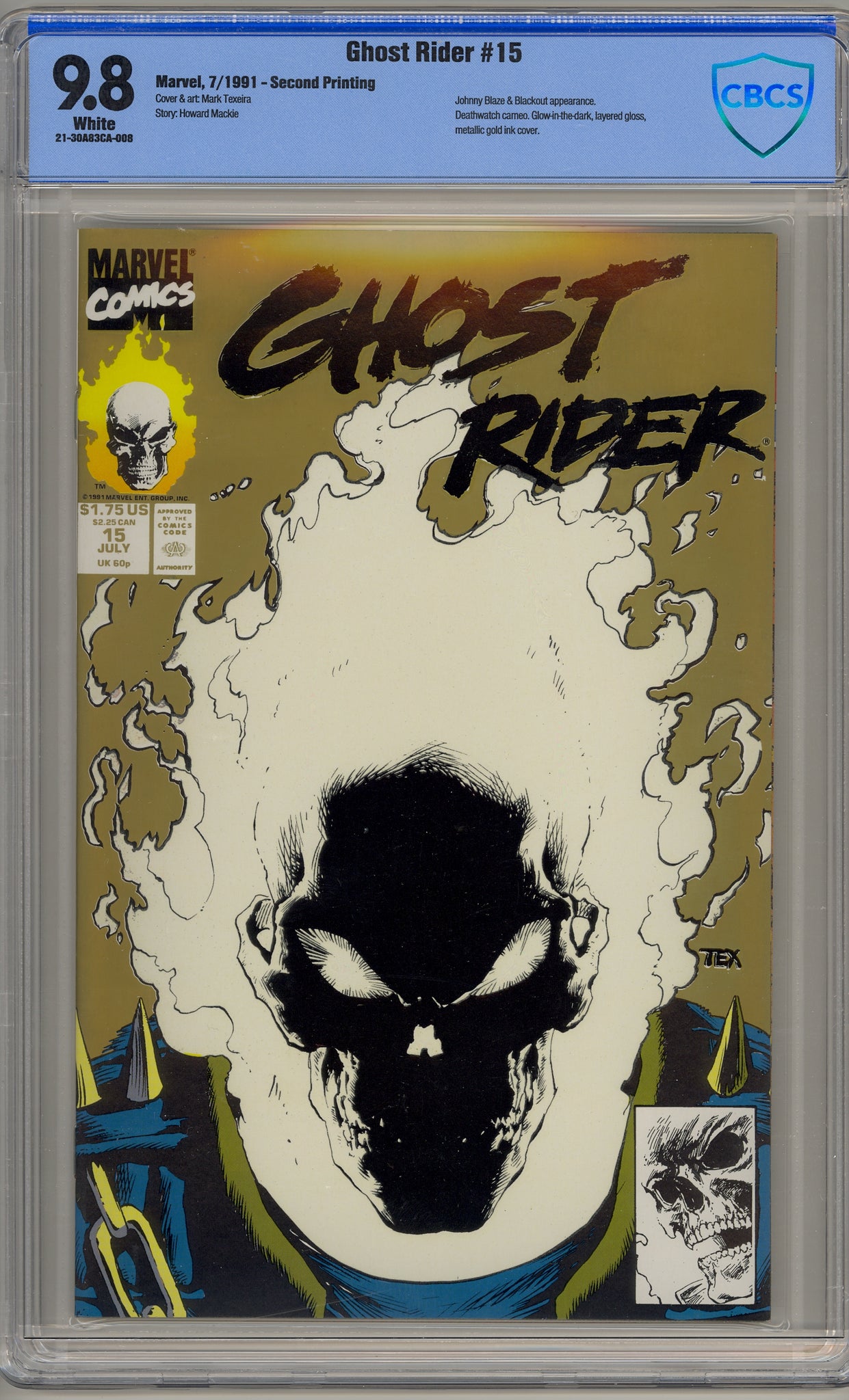 Ghost Rider #15 (1991) second printing gold variant