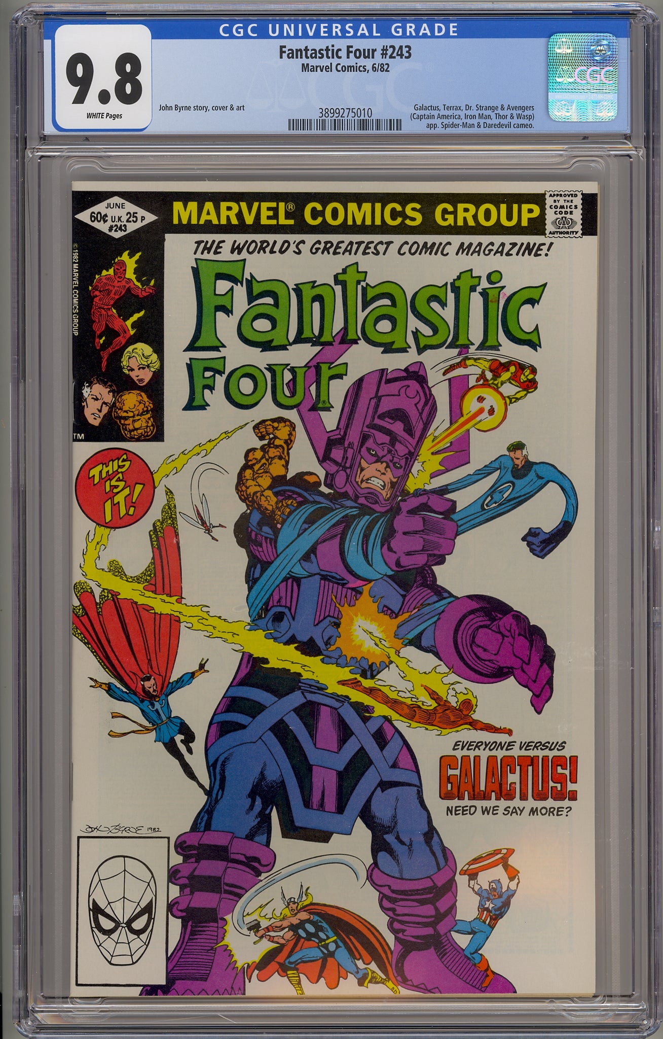 Fantastic Four #243 (1982) Galactus, Terrax, Avengers, Dr. Strange