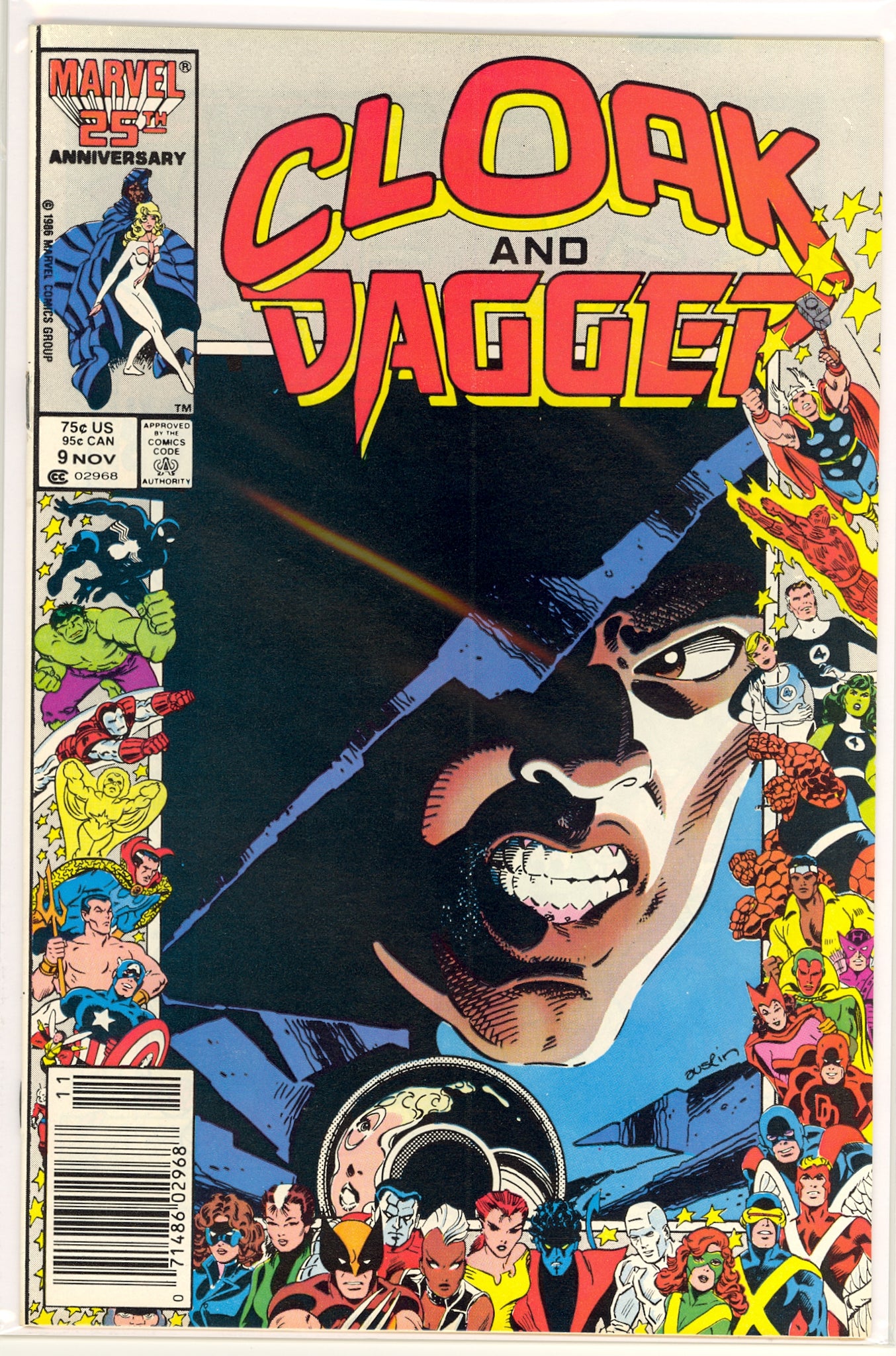 Cloak & Dagger #9 (1986) newsstand edition - Marvel Anniversary Issue