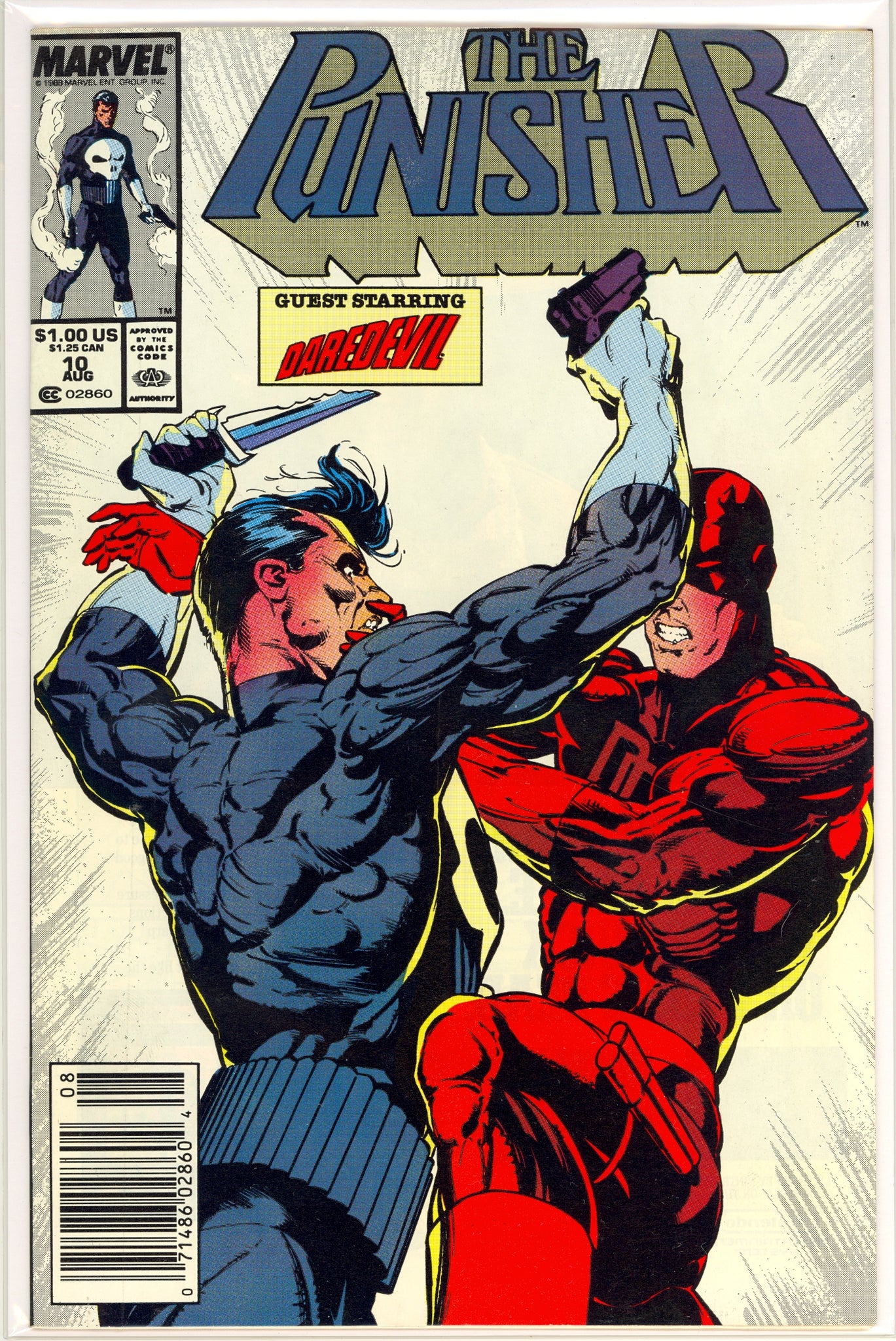 Punisher, The #10 (1988) newsstand edition, Daredevil