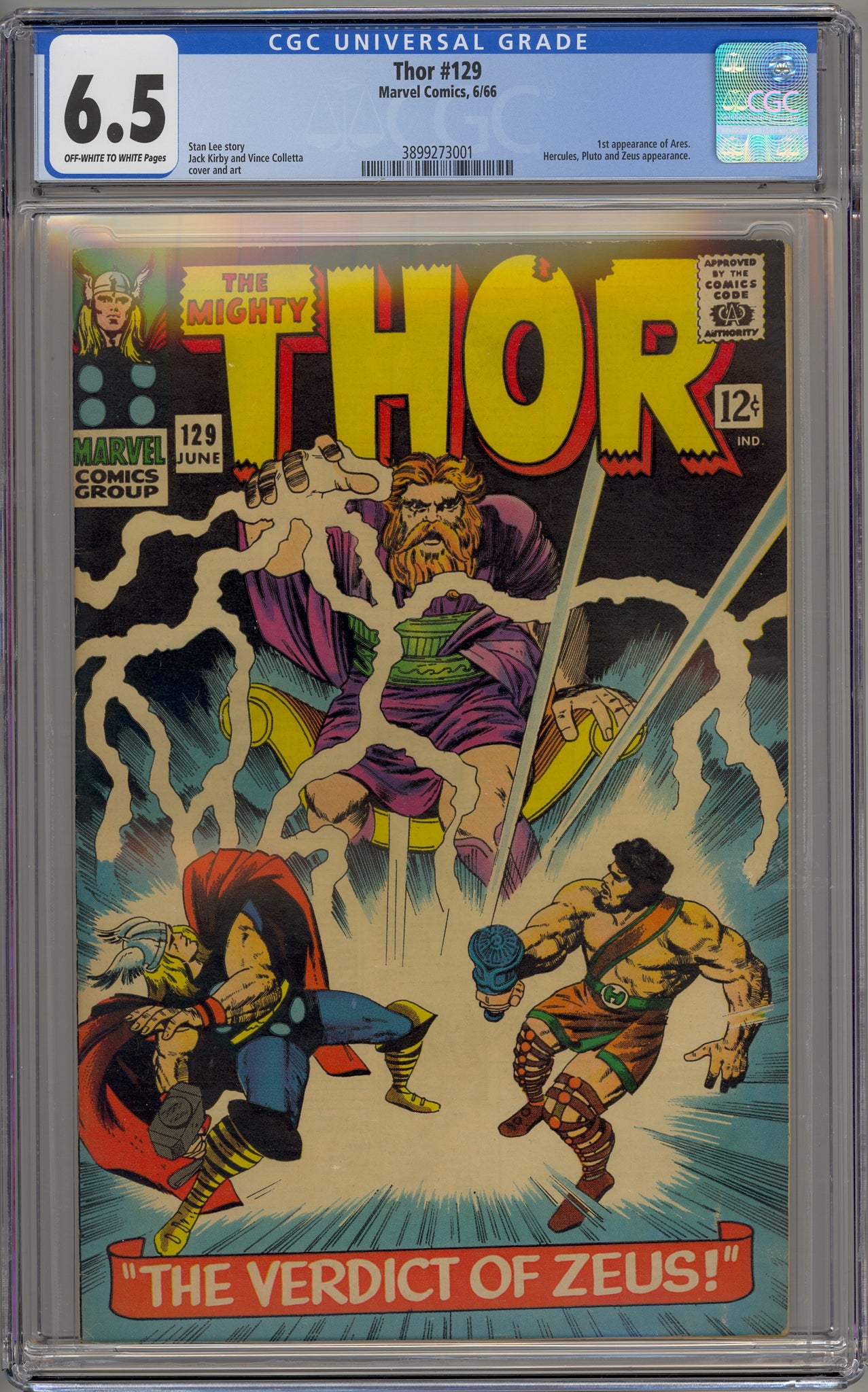 Mighty Thor, The #129 (1966) Ares, Hecules, Zues, Pluto