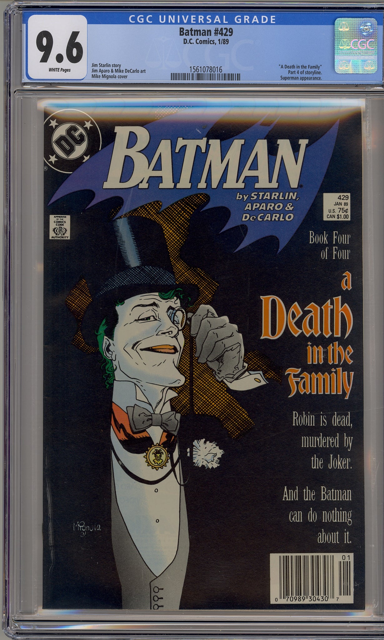 Batman #429 (1989) newsstand edition