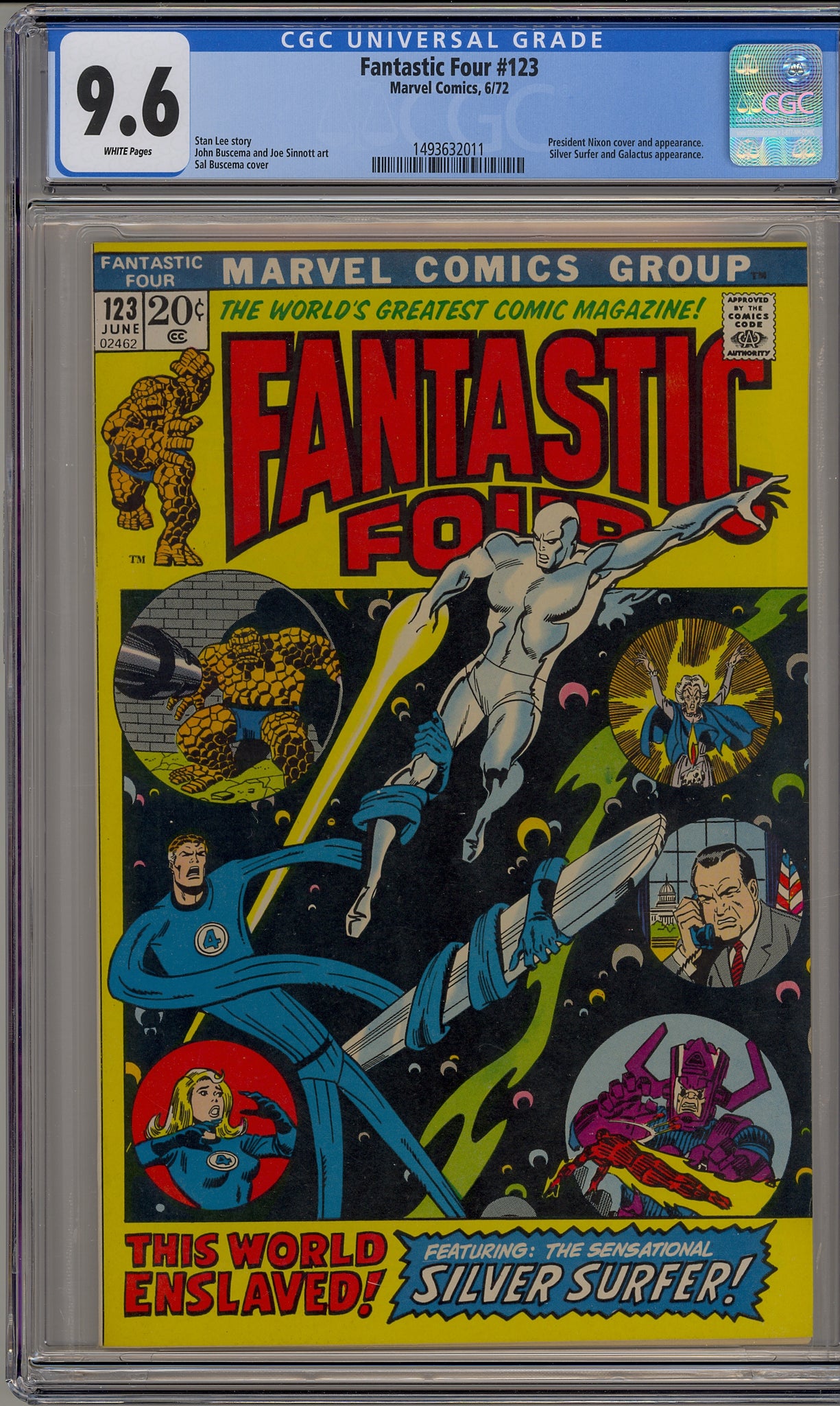 Fantastic Four #123 (1972) Silver Surfer, Galactus